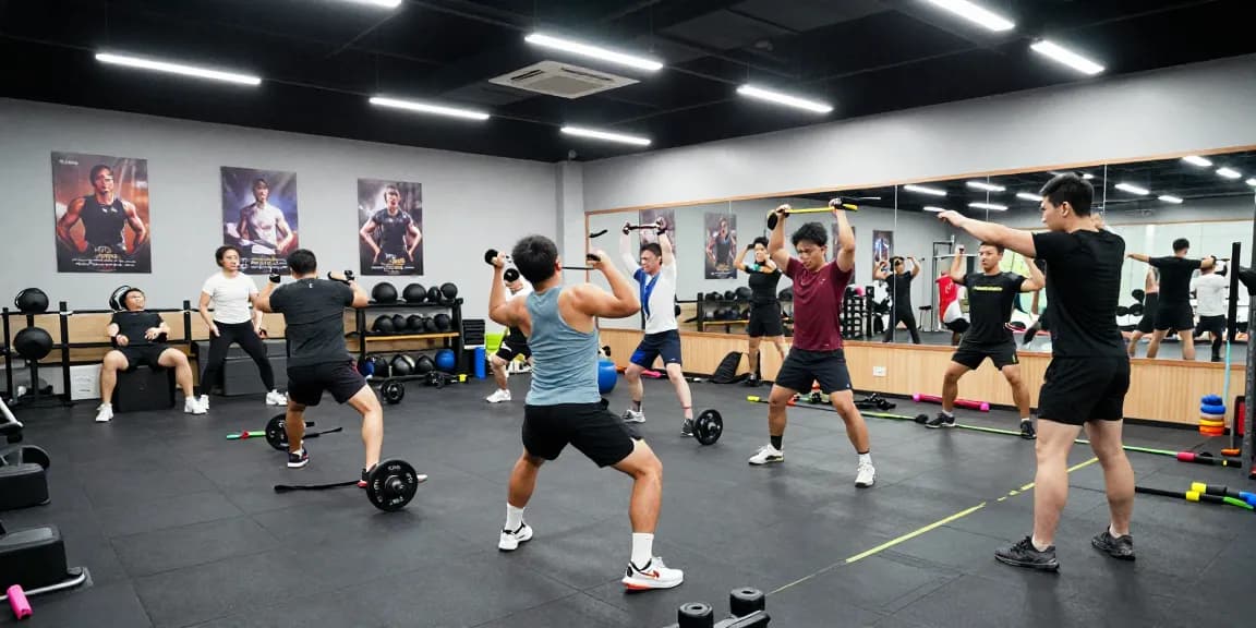 Steroide kaufen im Steroidshop - Fitness-Enthusiasten trainieren in modernem Gym