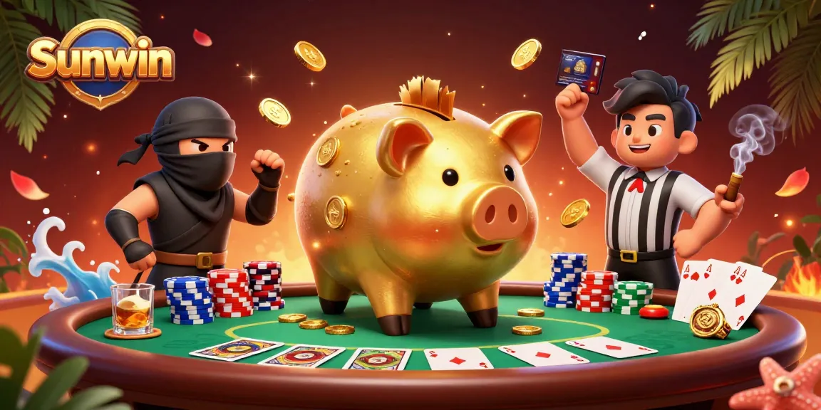 Experience thrilling action at Sunwin's games with vibrant characters and engaging casino elements.